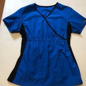 Royal blue scrub top